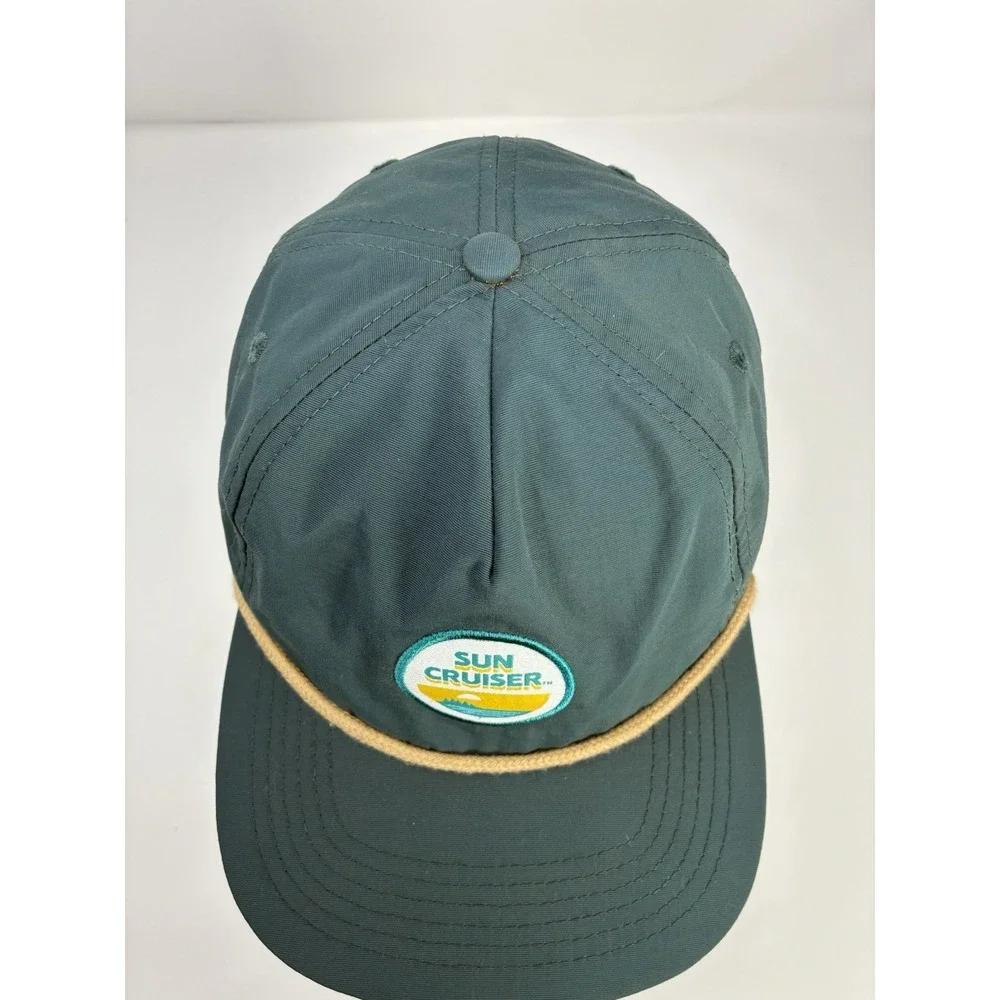 Sun Cruiser Iced Tea‎ Vodka Teal Rope Hat Adjustable Snapback Cap Retro Style